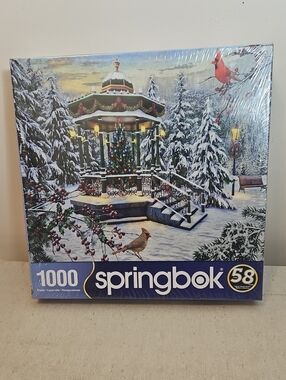 Springbok 1000-Piece Winter Gazebo Puzzle - NEW